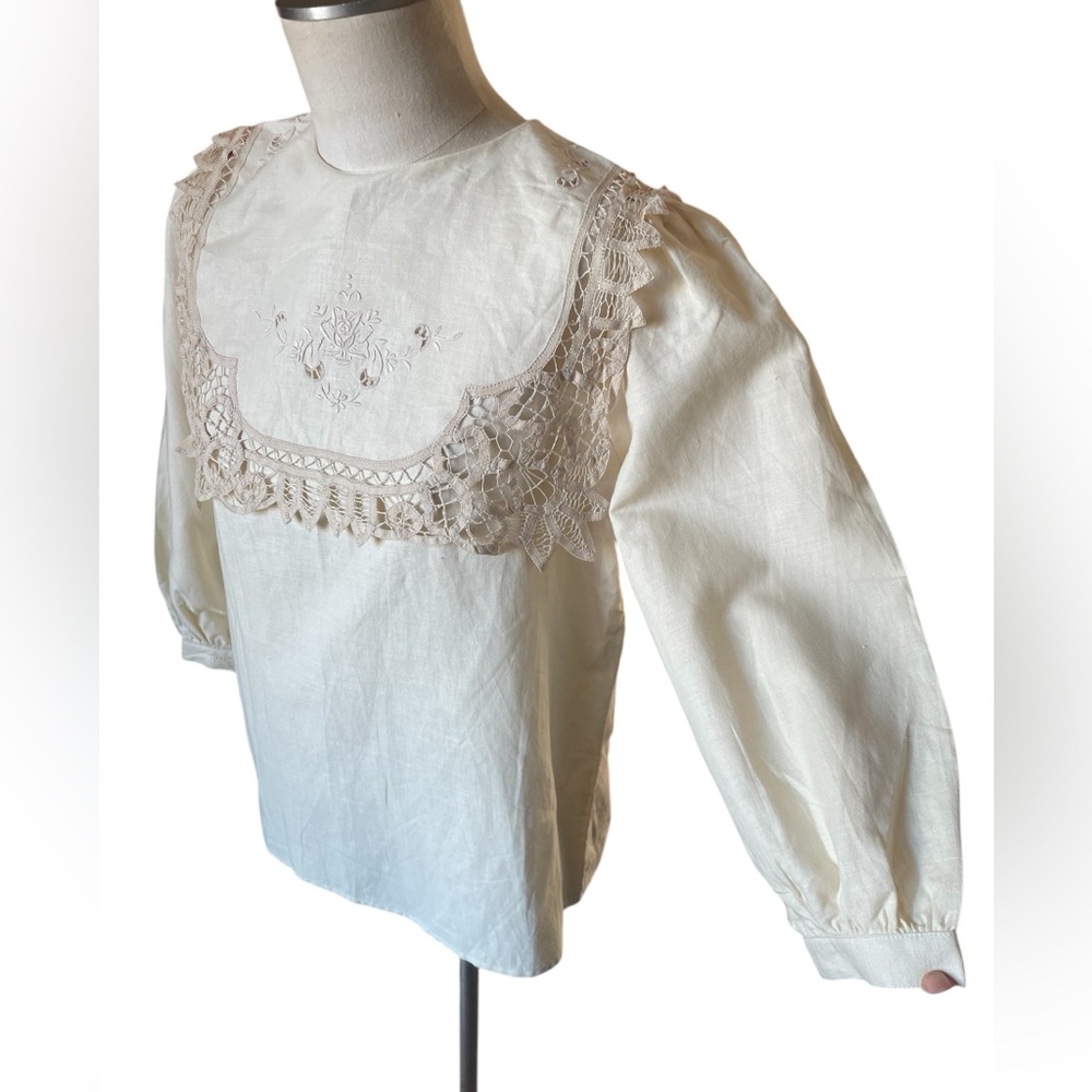 Paper White linen top